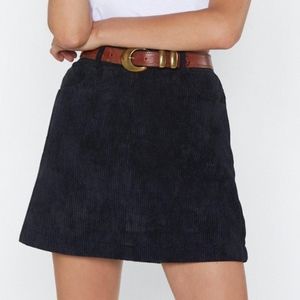 All A-Cord Mini Skirt